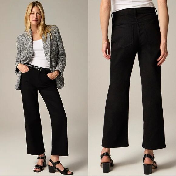 NWT J CREW Petite slim-wide jean in Black Rinse - Picture 1 of 7